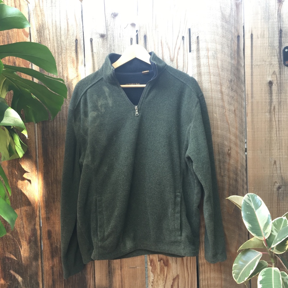 SJB Green Quarter Zip Fleece Pullover Sz Small
